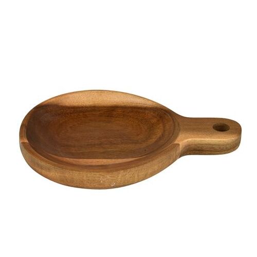 Casa Regalo-Acacia Wood Bowl with Handle Round 20x15x2cm