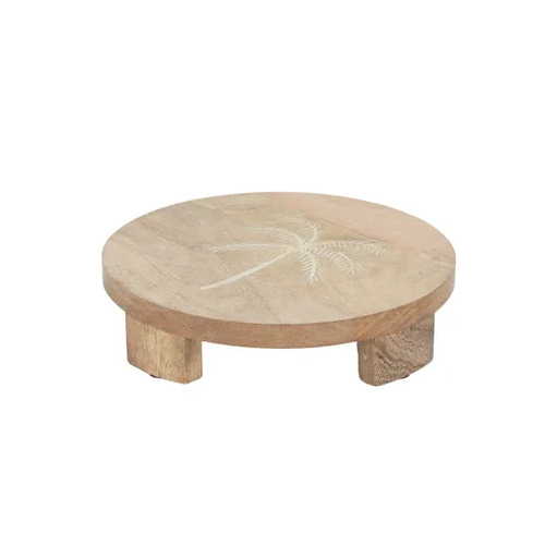 Assemble Tropic Wood Inlay Footed Board 22x5cm - Natural