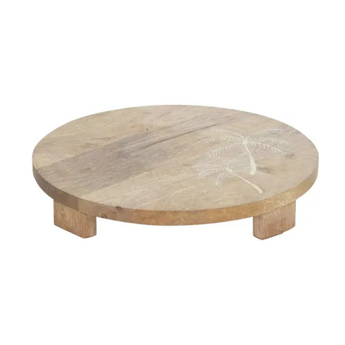 Assemble Tropic Wood Inlay Footed Board 32x5cm - Natural