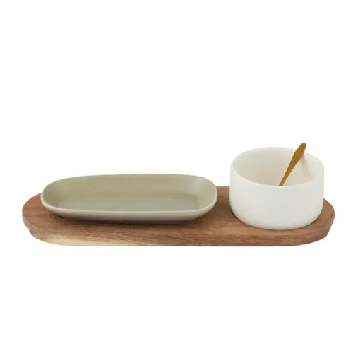 Assemble Dawn 4 Piece Serving Set 10x30x6.5cm - Sage