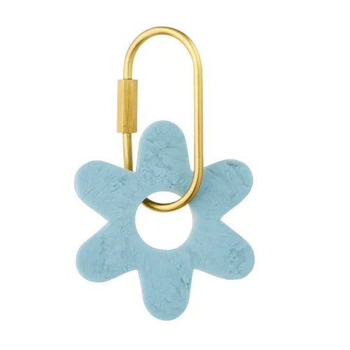 Assemble Kip Resin Flower Key Ring 7cm - Sky