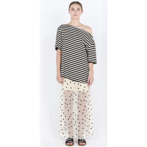 YH & CO Slouch Tee - Blk/Wht Slouch Tee