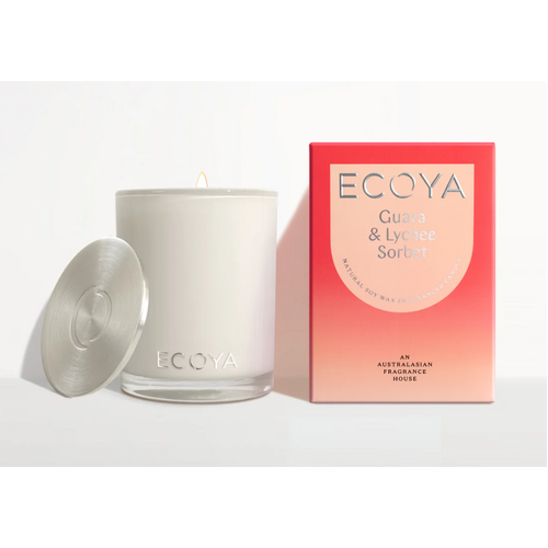 Ecoya Madison Candle 400g - Guava & Lychee Sorbet 