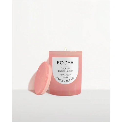 Ecoya Metro Candle 280g - Guava & Lychee Sorbet