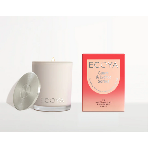 Ecoya Mini Madison Candle 80g - Guava & Lychee Sorbet
