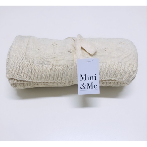 Mini & Me Heirloom Baby Blanket - Natural Melange