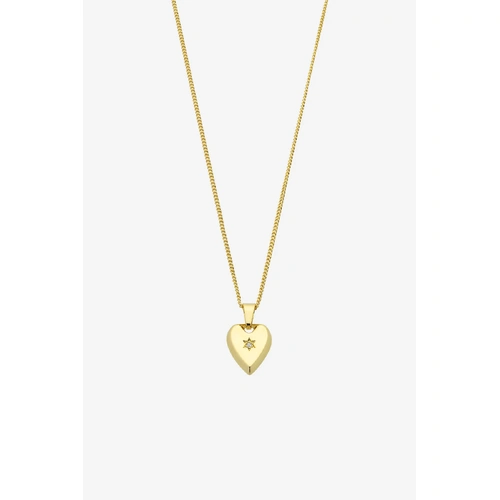 Liberte Stella Crystal Heart Necklace - Gold