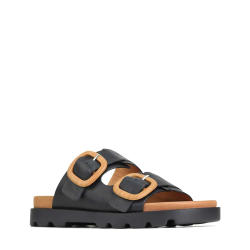 EOS Nili Leather Sandal - Black [Size: 41]