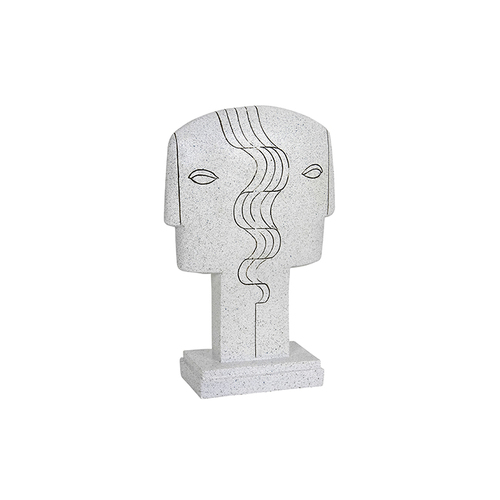 Pure Pablo Resin Cubist Head Split Face - White