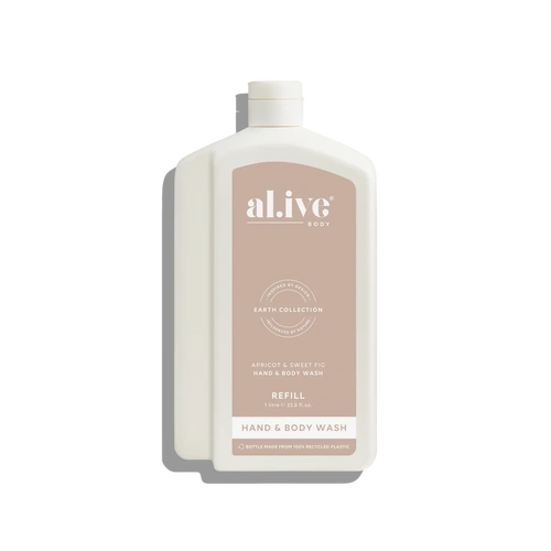Al.ive Body 1 Litre Wash Refill - Apricot & Sweet Fig