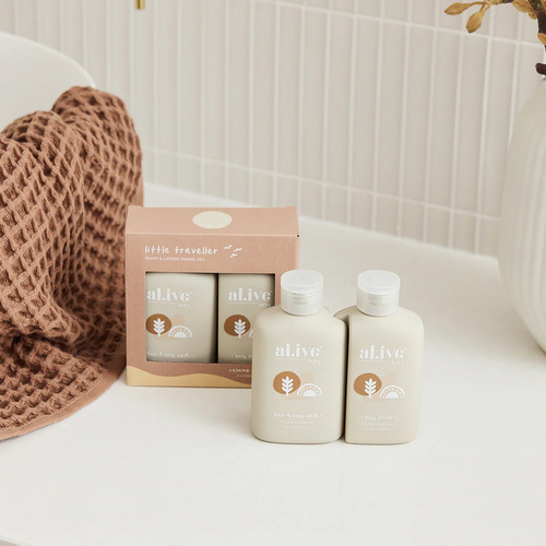 al.ive Baby Wash & Lotion Little Traveller Travel Set - Calming Oatmeal