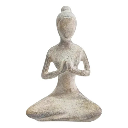 Coast to Coast Yogi Lady Resin Sculpture 10x15cm - White
