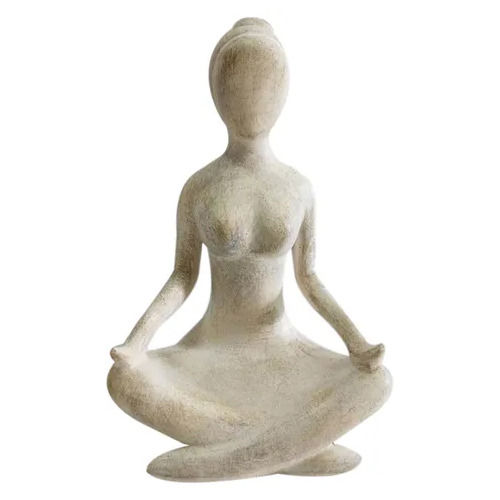 Coast to Coast Yogi Lady Resin Sculpture 12x21cm - White