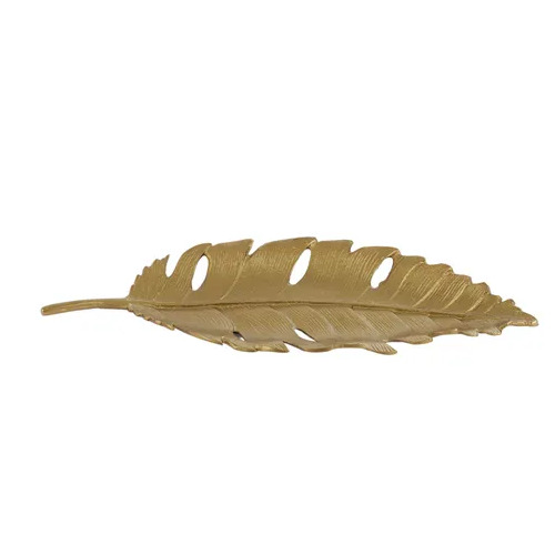 Coast to Coast Amazon Metal Leaf Plate 13x40cm - Gold