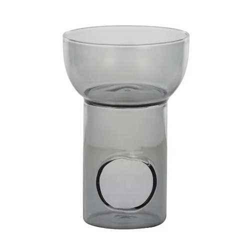 Coast to Coast Aurelle Glass Oil Burner 10x41cm - Grey