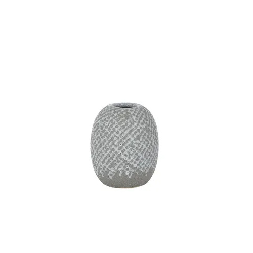 Coast to Coast-Aphra Ceramic Vase 10x12cm-Grey/White