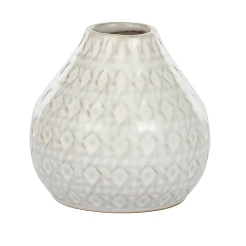 Coast to Coast Wickham Ceramic Vase 9.5x9cm - White