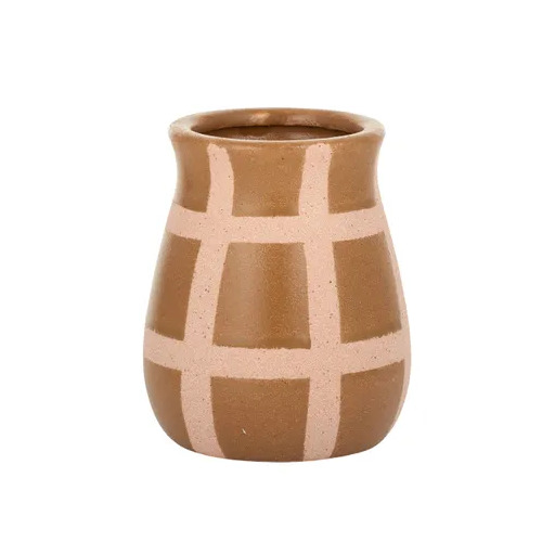 Coast to Coast Blaze Ceramic Vase 10x12cm - Nude/Tan