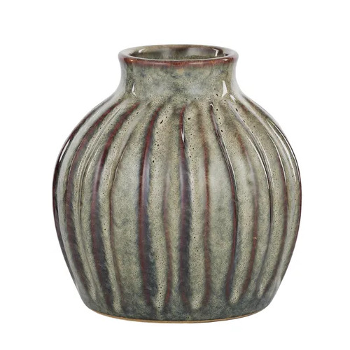 Coast to Coast Kenzie Ceramic Vase 13x13cm - Grey/Tan