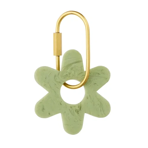 Assemble Kip Resin Flower Key Ring 7cm - Pistachio