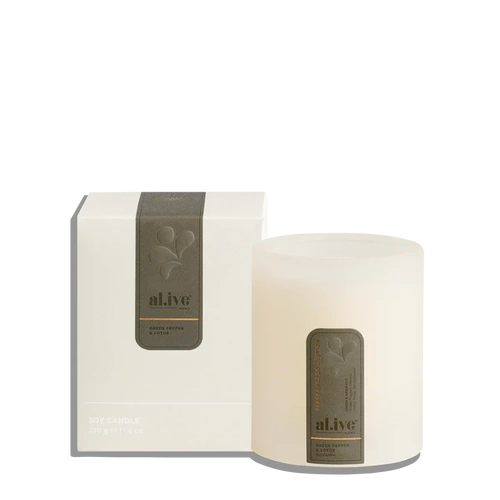 Al.ive Body Soy Candle - Green Pepper & Lotus