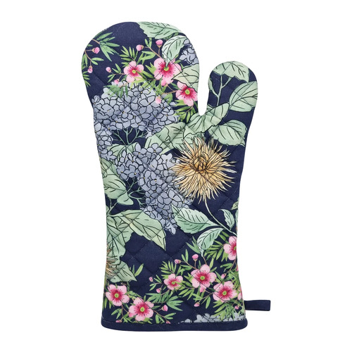 j.elliot Hydrangea Oven Mitt - Navy