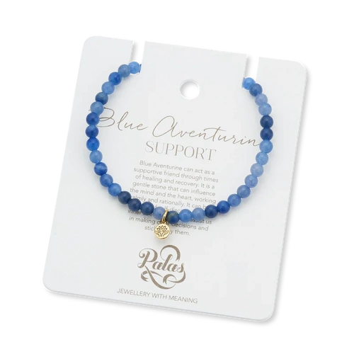 Palas Blue Aventurine 'Support' Healing Gem Bracelet