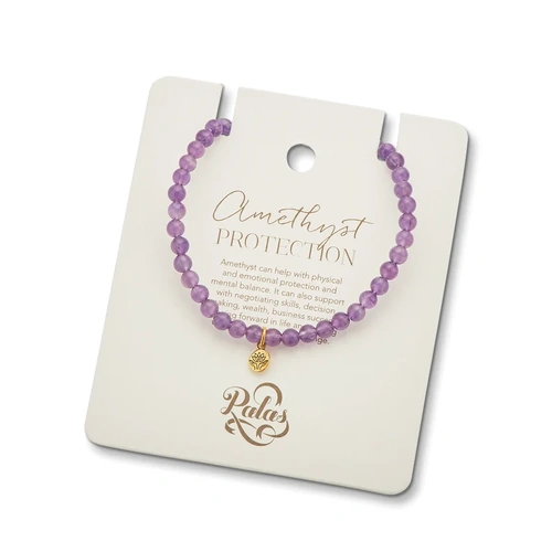 Palas Amethyst 'Protection' Healing Gem Bracelet
