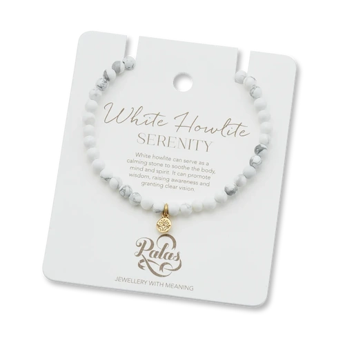 White Howlite 'Serenity' Healing Gem Bracelet