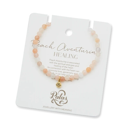 Palas Peach Aventurine 'Healing' Gem Bracelet