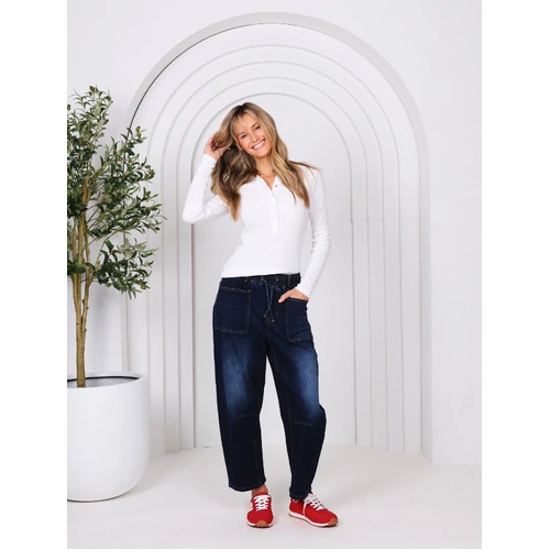 Monaco Jeans Leo Barrel Jeans -  Ink