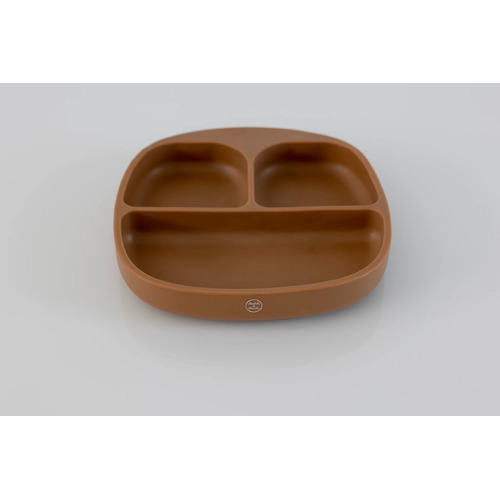 Isabella & Frankie Silicone Suction Divider Plate - Clay