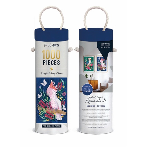 Diesel & Dutch 1000 piece Wall Puzzle - Pink Cockatoo