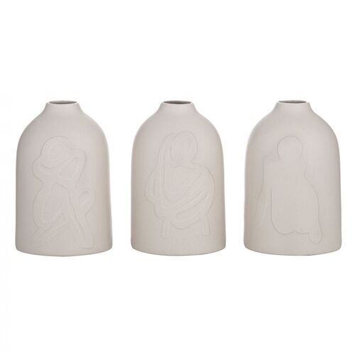 Amalfi Mano Vase 10x10x16cm 3 assorts - Cream
