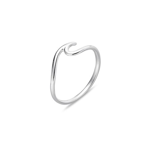 Urbanwall Jewellery Sterling Silver wave ring - Silver