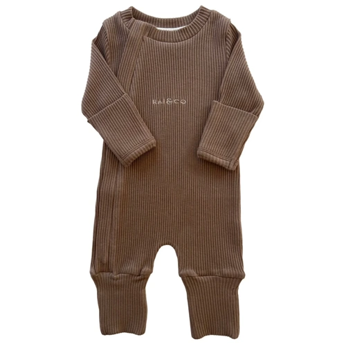 RAI & CO Ribbed Onesie - Caramel