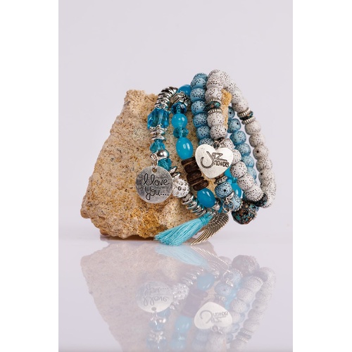 Jaz Flowers Stretchy Doodah Stack Bracelet - Reannah