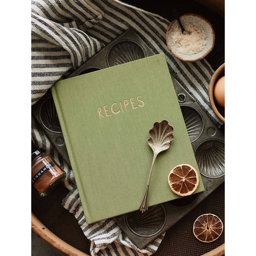 Write To Me Recipes Journal - Olive