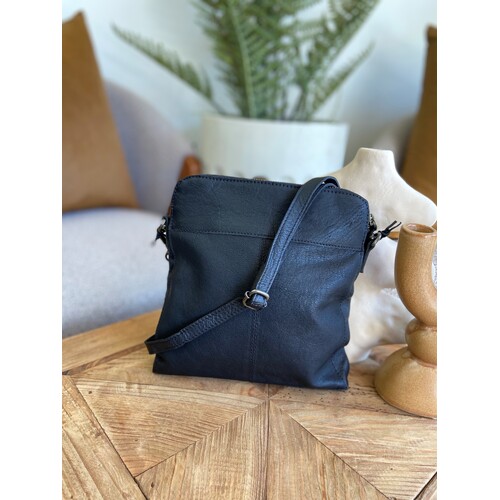 Rugged Hide Tamar Leather Sling Bag [Colour: Black]