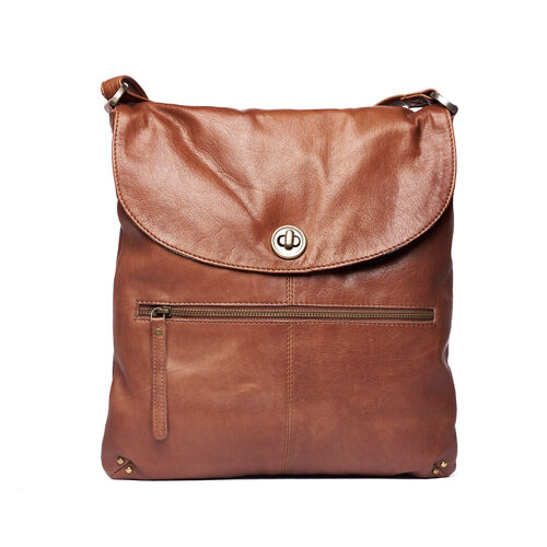Rugged Hide Bianca Crossbody Bag - Brown