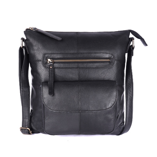 Rugged Hide Carolina Crossbody Bag - Black