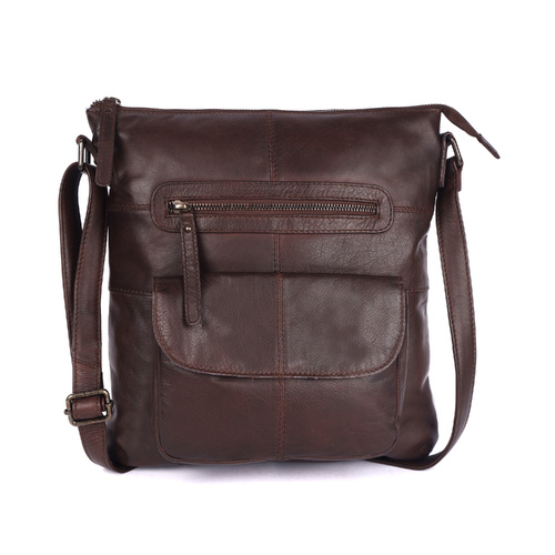 Rugged Hide Carolina Crossbody Bag - Brown