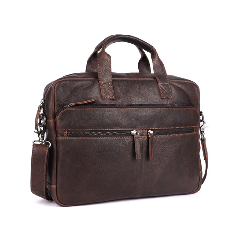 Rugged Hide Joshua Business Bag - Brown