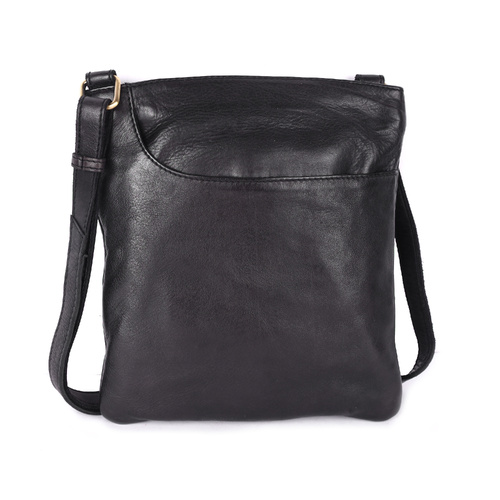 Rugged Hide Leeds Cross Over Bag - Black