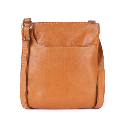 Rugged Hide Leeds Cross Over Bag - Tan