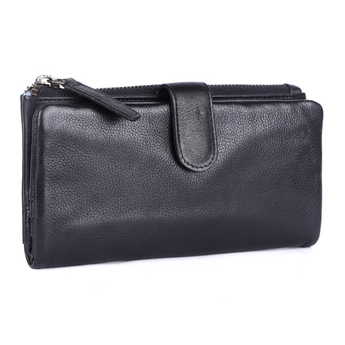 Rugged Hide Veronica Wallet - Black