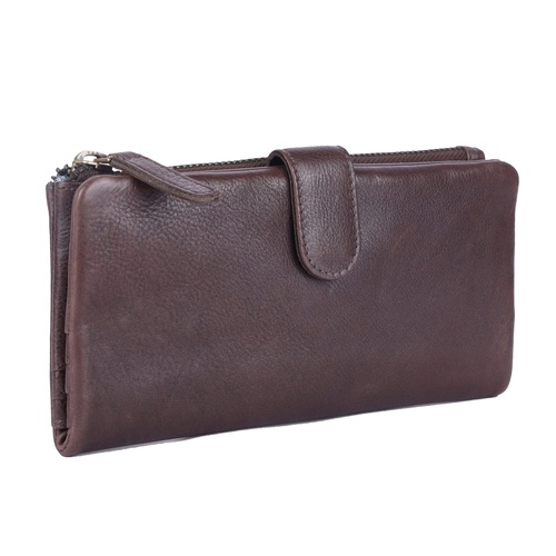 Rugged Hide Veronica Wallet - Brown