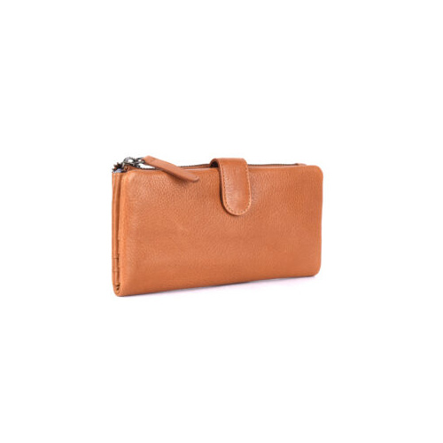 Rugged Hide Veronica Wallet - Tan