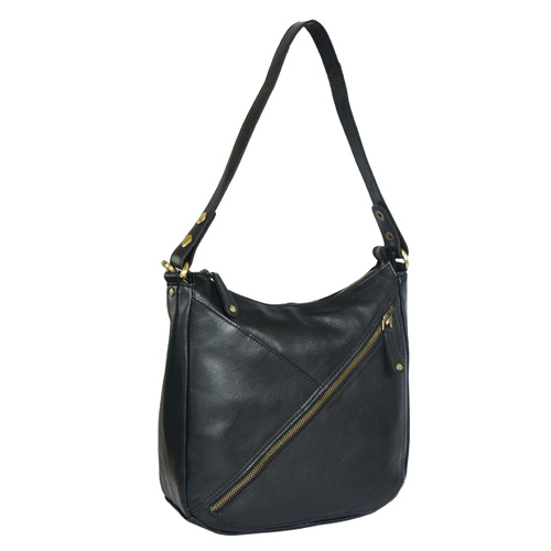 Rugged Hide Bridget Crossbody Bag - Black