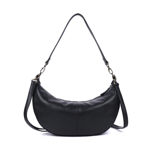 Rugged Hide Shiri Shoulder/Crossbody Bag - Black